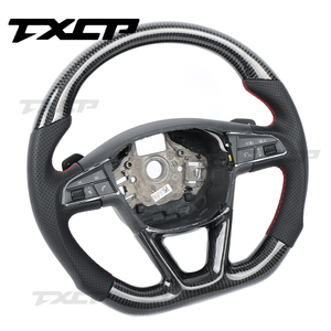 Compatible avec Seat Leon <span class=keywords><strong>Cupra</strong></span> 2013-2019 Mk3 2017 Arona/2016-2017 Ateca/2018 <span class=keywords><strong>Tarraco</strong></span>/2015 Toledo Volant en fibre de carbone véritable - Product Image 3
