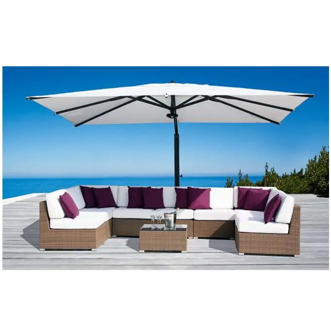 cheap garden furniture plastic weave outdoor lounge sofa set