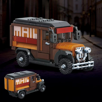 M201 MOC City Retro 1929, modèle de voiture, ornements de véhicule, kits de modèles à assembler, briques, cadeaux pour adultes, 368 pièces, ensembles de blocs de construction