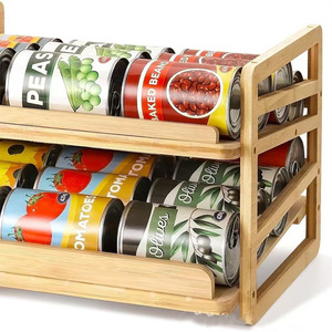 Cross-border wooden can storage <b>rack</b>, solid wood multi-layer <b>kitchen</b> storage <b>rack</b>, household living room table snack <b>rack</b> - Product Image 1