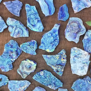 Großhandel poliert Engel Aura Chalcedon Achat Edelstein natürlichen Mineral Roh stein für Home Decoration Rough - Product Image 2