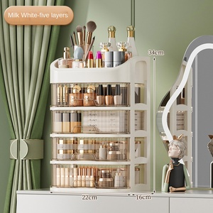 XT-ZMG081 moderne PP <span class=keywords><strong>plastique</strong></span> durable cosmétiques boîte de rangement bureau tiroir Transparent commode rouge à lèvres masque Facial <span class=keywords><strong>stockage</strong></span> de la peau - Product Image 5