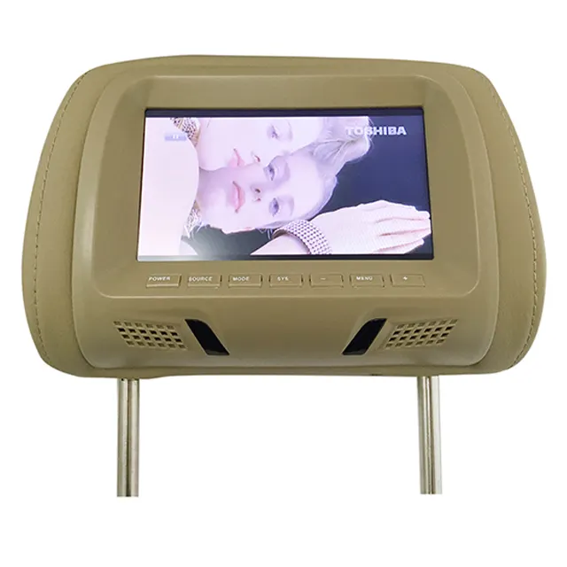 No zipper 7-inch AV seven-button headrest monitor Rear seat entertainment 12-24V universal