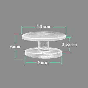 Ingrosso ciondoli per scarpe con bottoni in plastica ecocompatibili in PVC per scarpe trasparenti con zoccolo posteriore 100 pz/pack - Product Image 5