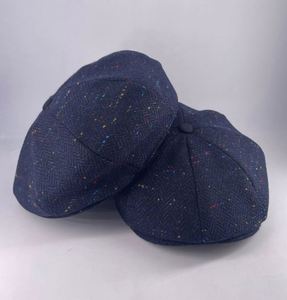 หมวกเบเร่ต์ผู้ชายแบบสั่งทำพิเศษสำหรับฤดูใบไม้ร่วงและฤดูหนาว  โลโก้แบบกำหนดเอง ผ้าแบบกำหนดเอง ผ้าขนสัตว์แบบเย็บติดกัน หมวกทรงนิวส์บอย - Product Image 1