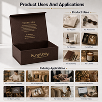 Boîte cadeau rigide pliable en carton, personnalisée, écologique, grande, finition mate, marron, fermeture magnétique