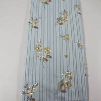 Tissu brodé écologique 65% polyester 35% coton pour robes de mariée, tissé léger 120 GSM, largeur 125 CM, personnalisable OEM