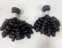Vendeur d'armure de cheveux de vison vierge de qualité supérieure 100% nouveau Design Funmi paquet de cheveux brésiliens bouclés cheveux rebondissants
