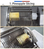 Fabrieksleverancier Ananas Snijmachine Ananas Snijder en Fan Chunks Cutter Combo Machine