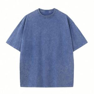 เสื้อยืดกราฟิกสตรีทแวร์ผ้าฝ้ายแท้ 100% ล้างสีแบบแอซิดวอช สไตล์วินเทจทรงโอเวอร์ไซส์สำหรับผู้ชาย - Product Image 2
