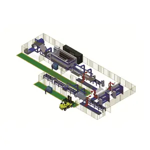 Werkseitig angepasste automat isierte Blech produktions linie CNC Hydraulic Press Brake und Lasers chneid maschine