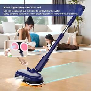 <span class=keywords><strong>Serpillère</strong></span> électrique sans fil à pulvérisation d'eau, batterie détachable 2600 mAh, poignée réglable, portable pour usage domestique et hôtelier - Product Image 3