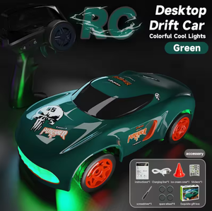 Q197 Mini Desktop 1/64 Scale <b>RC</b> Model 6 Light Colors Integrated Remote <b>Control</b> Drift Car with USB Cable Included - Product Image 6