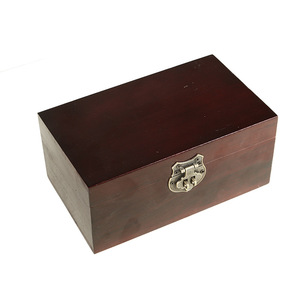 Vintage Wooden Storage <b>Box</b> Rectangular 9cm High With Lock <b>Large</b> Capacity Jewelry Organizer Decorative <b>Gift</b> <b>Box</b> - Product Image 5