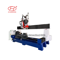 Machine à graver les pierres CNC, tour à pierre rotative à 4 axes, colonne en marbre, Machine de découpe de tête
