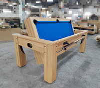 Vente directe usine : Table de jeux multifonction 4-en-1 de 8 pieds (billard, hockey sur air, tennis de table) avec plateau de salle à manger