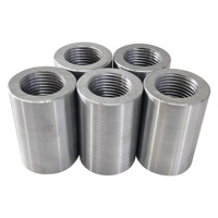 Coupleur de barres d'armature en acier au carbone fileté, durable pour la construction de bâtiments de bureaux