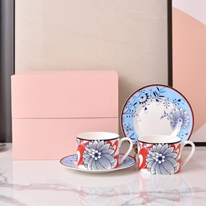 Venta al por mayor: Tazas de porcelana fina de estilo europeo, de lujo ligero y diseño creativo, ecológicas, para restaurante y té de la tarde. - Product Image 2