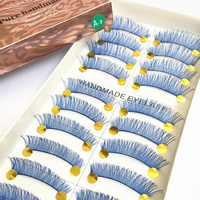 10 paires de faux cils bruns faits à la main, longs, épais, naturels, noirs, extensions de cils, outils de maquillage pour femmes