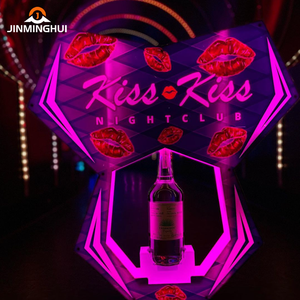 Hot Sale 750ml 1L Rechargeable Bar Presenter with Custom LED Light Base VIP <strong>Service</strong> for <strong>Whisky</strong> for Champagne Advertising Nightcl - Product Image 3