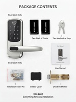 Serrure de porte intelligente Tuya Wifi Ttlock avec accès par application, empreinte digitale, clavier numérique, carte et application BLE, à loquet unique