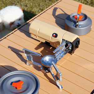 Estufa de Picnic Portátil de Acero <span class=keywords><strong>y</strong></span> Metal, Estufa de Gas de Cassette Plegable Automática para Acampar <span class=keywords><strong>y</strong></span> Viajar al Aire Libre Sin Encendedor - Product Image 5
