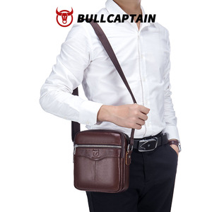 กระเป๋าคาดลำตัวผู้ชาย BULLCAPTAIN รุ่นลำลอง คุณภาพสูง ฮาร์ดแวร์เรียบหรู ซิปกระเป๋าหนัง สำหรับผู้ชาย ODM OEM - Product Image 2