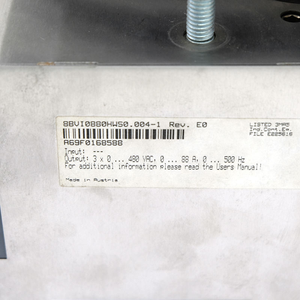 Module d'onduleur 8BVI0880HWS0.004-1 88A 64kW Triphasé 0-480VAC 0-500Hz Variateur de fréquence mural - Product Image 3