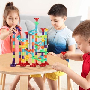 2025 STEM apprentissage éducatif marbre course ensemble 113 pièces en plastique Construction blocs de construction enfants <span class=keywords><strong>labyrinthe</strong></span> jeux de course - Product Image 2