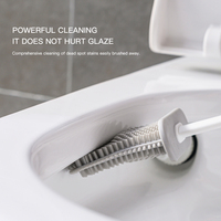 HomeWare Plus+ Brosse de toilette manuelle écologique deux-en-un en PP+TPR, best-seller, avec boîte de couleur