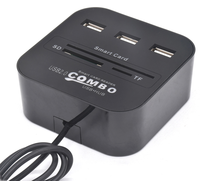 Lecteur de cartes intelligent USB, livraison directe depuis l'usine, pour carte SIM, carte SD, TF