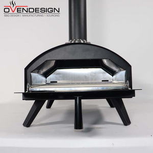 Four à <span class=keywords><strong>bois</strong></span> pour barbecue et pizza en acier laminé à froid, avec surface antiadhésive, température maximale de 500°C, pour usage extérieur et domestique - Product Image 4