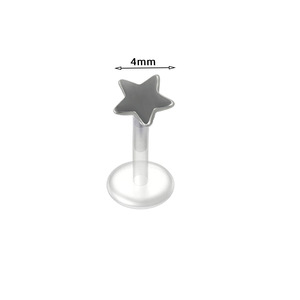 Nouveau Piercing Labret Monore en Acrylique Flexible à Enfichement, Zircon Soleil Lune, pour Cartilage d'Oreille, Tragus, Bijou Corporel de Mariage - Product Image 4