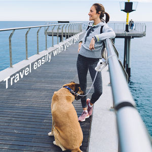 Correa de Perro de 1.8 M / 6 Pies de Longitud Personalizada, Manos Libres, Cinta de Nailon Elástico con Luz LED y Dispensador de Bolsas para Excrementos - Product Image 6