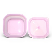 Conteneur alimentaire pliable en silicone de 1000 ml, boîte à lunch pliable, bol pliable avec couvercle pour le camping et les voyages