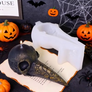 Stampi in Silicone 3D a Forma di Teschio di Aquila per Halloween, per Resina, Candele, Gesso, Decorazioni Gotiche per Feste e Casa - Product Image 5