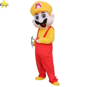 Funtoys kullanılan süper Mario Bros maskot kostüm süslü elbise