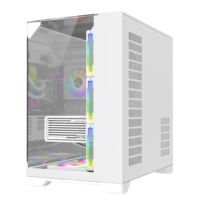 Grosir Casing PC Game tren baru Casing komputer Panel kaca antigores Top kualitas andal penyimpanan besar Casing komputer Gaming