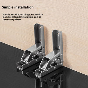 Support de table caché, étagère dissimulée, pièce de mobilier, angle d'ouverture de 180°, charnière en acier moderne pour chambre à coucher, appartement - Product Image 6