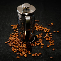 Outils manuels pour café et thé, presse française 800 ml, cafetière en verre borosilicate avec piston en acier inoxydable