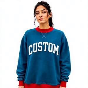 Sweat-shirt réversible personnalisé à col montant, coupe classique, mélange coton/polyester, design sans doublure, pull tendance - Product Image 1