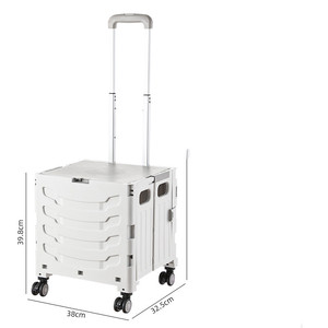 Chariot pliant en plastique de haute qualité avec couvercle, chariot pliable adapté aux activités de camping en plein air, chariot de camping pliable - Product Image 2