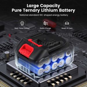 500W 1500mah Cordless Portable High Pressure <b>Car</b> <b>Washer</b> Washing Cleaner Machine Water Gun - Product Image 2