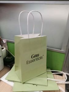 Bolsa de Regalo Ecológica Desechable de Papel Kraft, Servicio de Logotipo Personalizado, Bolsa Resistente para Tiendas, Venta Diaria, Regalos Navideños - Product Image 3