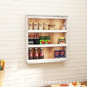 Étagère murale en bois à 3 niveaux pour organiser les condiments de cuisine, étagère multi-niveaux pour usage domestique - Product Image 1