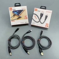 Kabel Data USB C RYELSOL X70 0D4.5 Nylon dengan Pengisian Cepat 3A, Pelindung Kepang, Sesuai Standar QC untuk Ponsel
