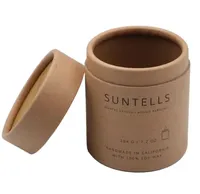 Tube en papier kraft pour bougies, cylindre en papier pour huiles essentielles, boîte d'emballage pour thé et noix
