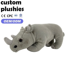 <span class=keywords><strong>Peluche</strong></span> rhinocéros gris réaliste, très populaire, avec <span class=keywords><strong>yeux</strong></span> en plastique sécurisés, idéale pour un cadeau de la Fête des Enfants - Product Image 2