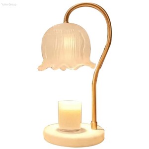 Elegant LilyShaped Candle Warmer Lamp Marble Base Ideal Aromatherapy Decor for Living & Bedroom - Product Image 4
