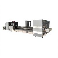 Machine automatique de fabrication de boîtes en carton / Machine à carton / Machine de pliage, collage et assemblage de boîtes en carton ondulé pour la fabrication de boîtes en carton